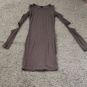 The Classic Long Sleeve Brown Dress